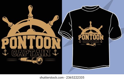 Pontoon captain t shirt design