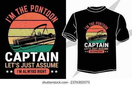 pontoon captain t shirt design