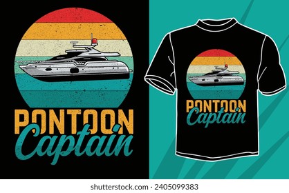 pontoon captain t shirt design