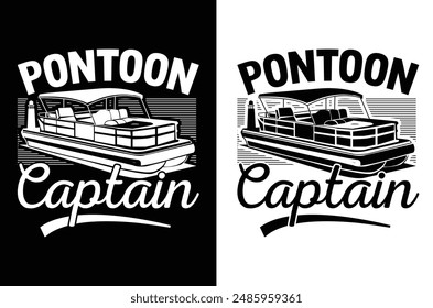 pontoon captain t shirt design