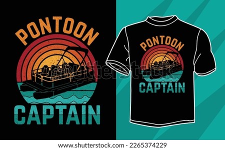 pontoon captain t shirt design Stock foto © 