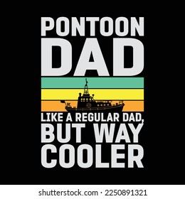 Pontoon Dad Boat Captain Funny Fathers Day