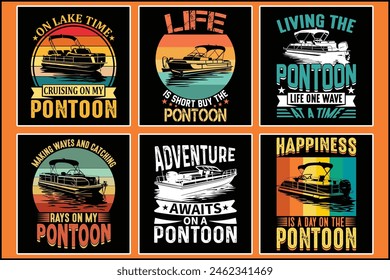 Pontoon Funy shirt. Pontoon Bundle T-shirt. Pontoon Boat T-shirt Bundle.