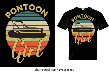 Pontoon Girl Vector T Shirt Design