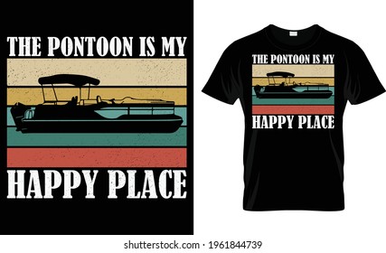 Pontoon Hair Don't Care T Shirt Design