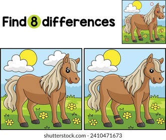 Pony Animal Find The Differences 