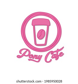 pony cafe logo, can be used logo for coffeehouse