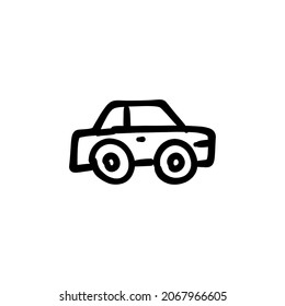 Pony Car Icon In Vector. Logotype - Doodle