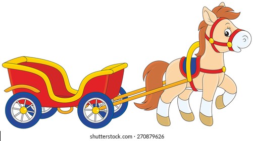 Pony with a cart