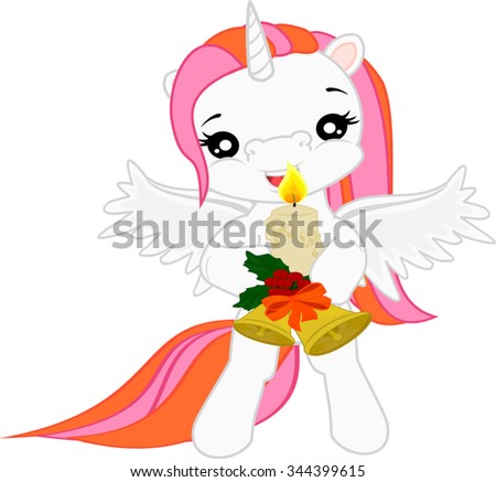 Pony and a christmas candle.