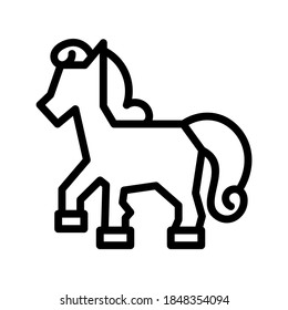 pony icon or logo isolated sign symbol vector illustration - high quality black style vector icons

