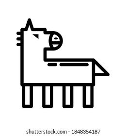 pony icon or logo isolated sign symbol vector illustration - high quality black style vector icons
