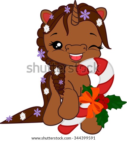 Pony and santa stick.