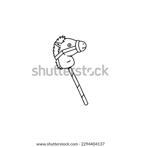 pony toy doodle illustration vector