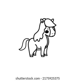 Pony Toy Vector Doodle Illustration