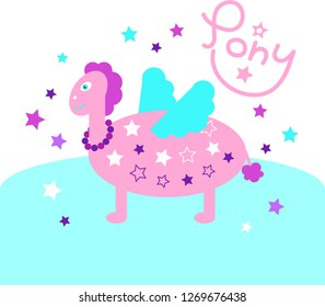 Pony vector blue