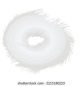 Ponytail circle elastic head band. vector