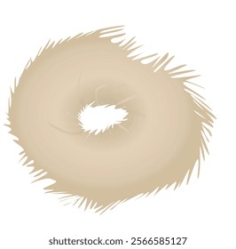 Ponytail circle elastic head band. vector