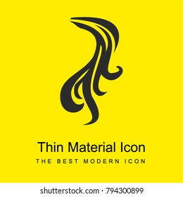 Ponytail hair bright yellow material minimal icon or logo design