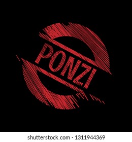 Ponzi grunge stamp