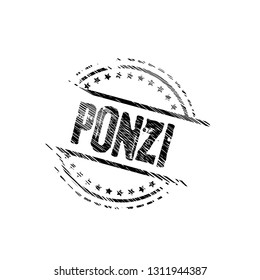 Ponzi grunge stamp