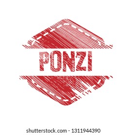 Ponzi grunge stamp