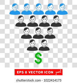 Ponzi Pyramid Scheme EPS vector pictogram. Illustration style is flat iconic symbol on chess transparent background.