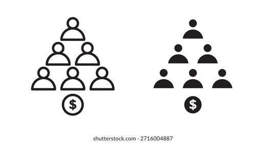 Ponzi conceito ícone esquema para infográfico, site ou aplicativo.