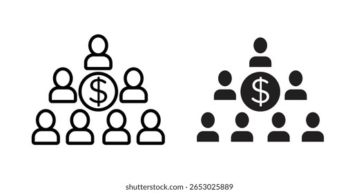 Ícone de esquema Ponzi Ilustração de modelo de vetor de design de logotipo