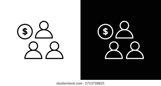 Ponzi ícone esquema, esboço do sinal do vetor, design do logotipo download
