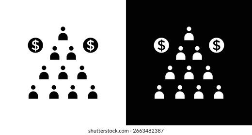Ponzi esquema ícone símbolo símbolo, vetor, eps 10