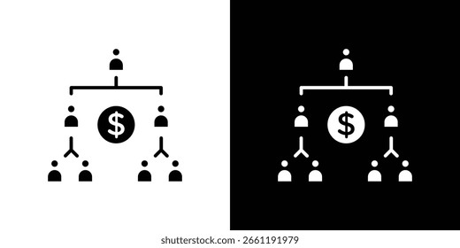 Ponzi scheme icon symbol. Simple, flat design for web and mobile app