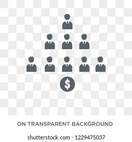 Ponzi scheme icon. Trendy flat vector Ponzi scheme icon on transparent background from business   collection. 