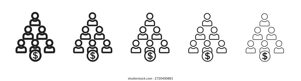 Ponzi-Schema Symbol Vektor Design Element Vektor eps 10