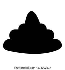 Poo black icon .