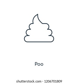 Poo concept line icon. Linear Poo concept outline symbol design. This simple element illustration can be used for web and mobile UI/UX.