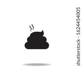 Poo dog vector icon, web design element