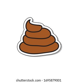 icono de doodle poo, ilustración vectorial