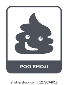 poo emoji icon vector on white background, poo emoji trendy filled icons from Emoji collection, poo emoji simple element illustration