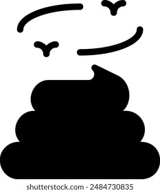 poo glyph icon illustration vector