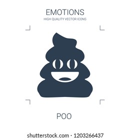 poo icon. high quality filled poo icon on white background. from emotions collection flat trendy vector poo symbol. use for web and mobile