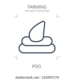 poo icon. high quality line poo icon on white background. from farming collection flat trendy vector poo symbol. use for web and mobile