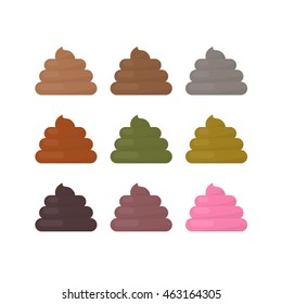 poo icon set. vector illustration