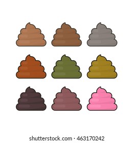 poo icon set. vector illustration