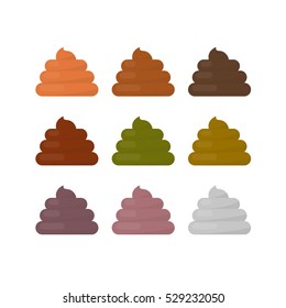 poo icon set. vector illustration