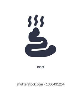 poo icon. Simple element illustration from farming concept. poo editable symbol design on white background. Can be use for web and mobile.