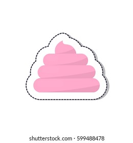 poo icon, sticker. isolated on white background. vector illustration