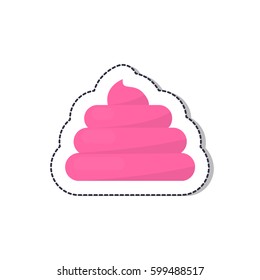 poo icon, sticker. isolated on white background. vector illustration