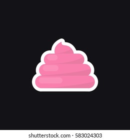 poo icon, sticker. vector illustration