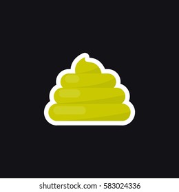 poo icon, sticker. vector illustration